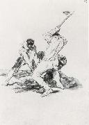 Francisco Goya Three Men Digging Sweden oil painting artist